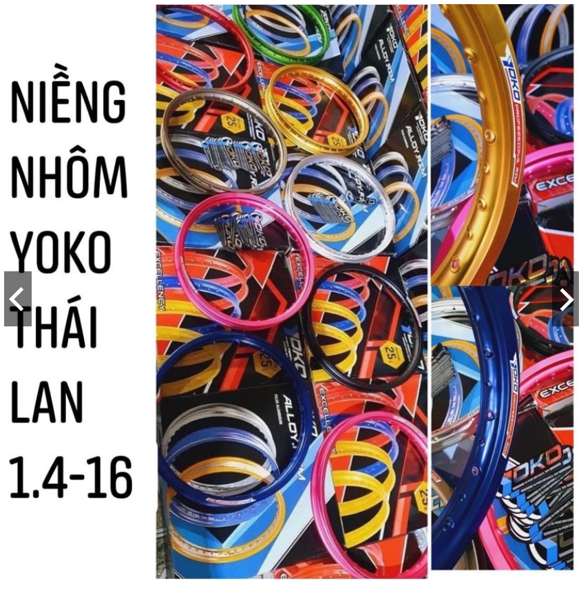 Niềng nhôm yoko thái lank 1.4 1.6 -17 inches