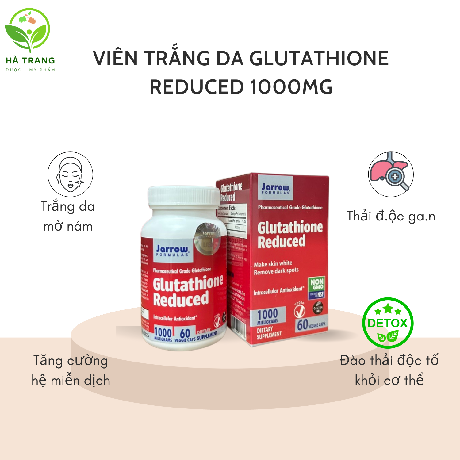 Viên Uống Trắng Da Glutathion 1000mg