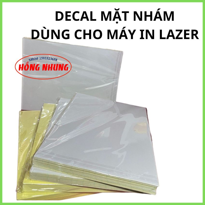 [ Decal Mặt Nhám] Xấp 100 Tờ Decal A4 Mặt Nhám , Siêu Dính, Mặt Giấy Mịn.