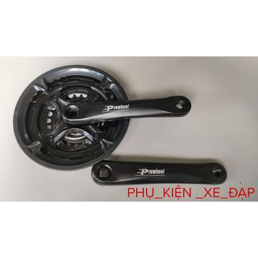 Đùi đĩa nhôm xe đạp 3 tầng Prowheel, Đùi đĩa xe đạp 3 tầng thép bọc nhựa, Giá rẻ
