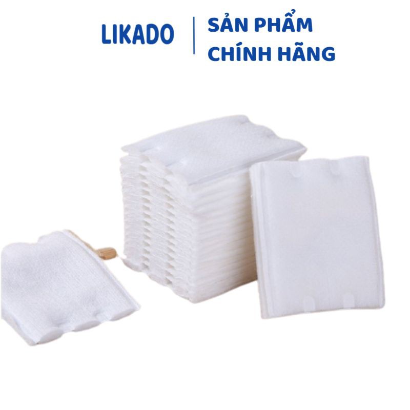 Bông tẩy trang Likado 3 lớp chất liệu cotton dày dặn túi 222 miếng