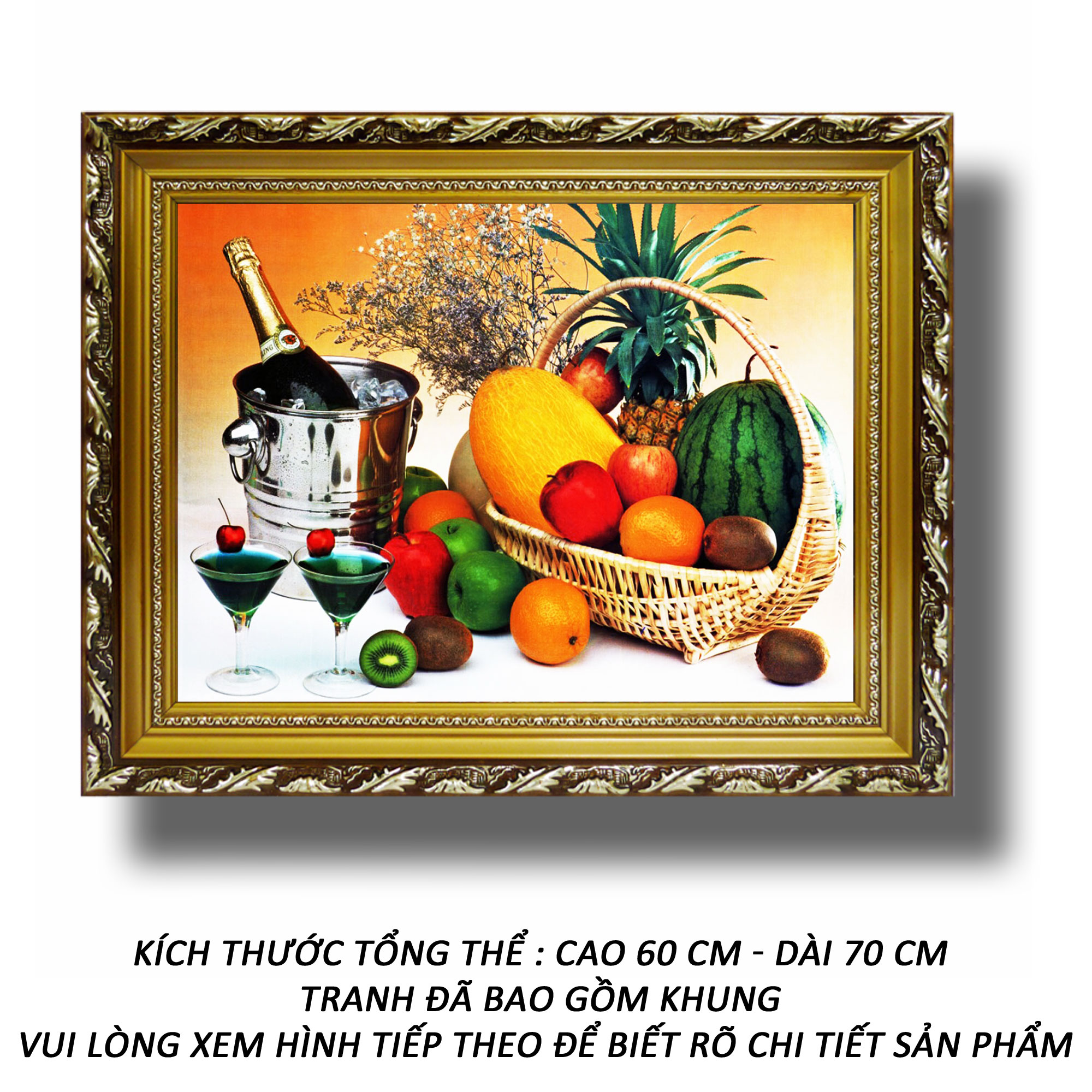 Tranh treo tường - giỏ trái cây 139 - tranh minh hiền