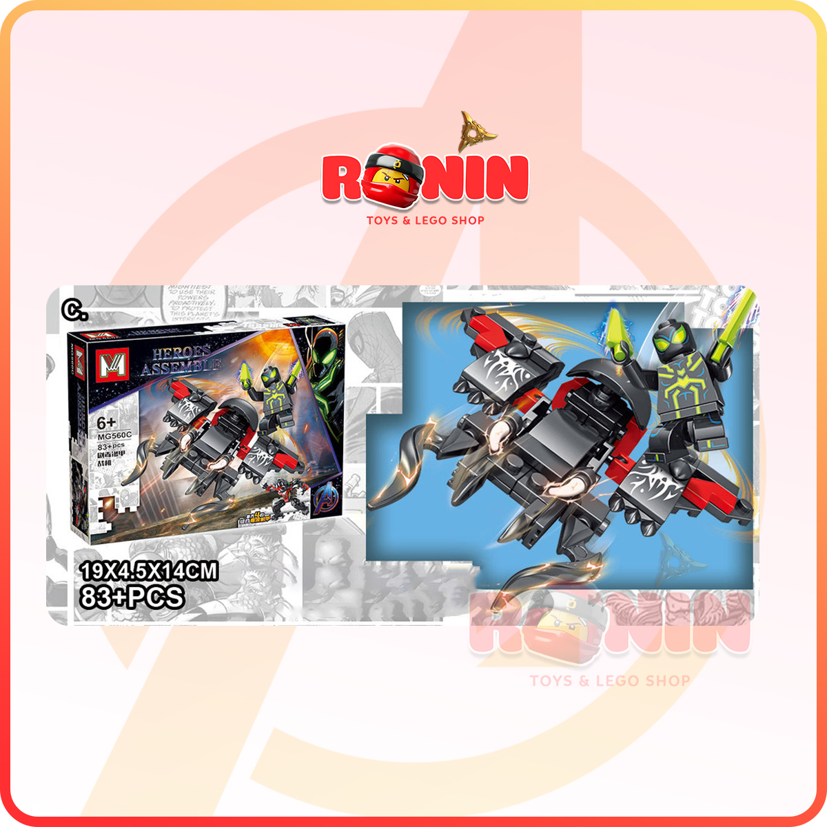 [🔥Marvel🔥] Bộ Đồ Chơi Lắp Ráp Mô Hình Venom Khổng Lồ 4in1