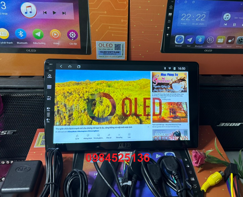 [INSTALLATION SUPPORT ] Android OLED Screen C2 NEW WIFI Version. Android car screen view Vietmap, GPS directions, with ENGLISH, speed warning car screen. Cheap car screen.