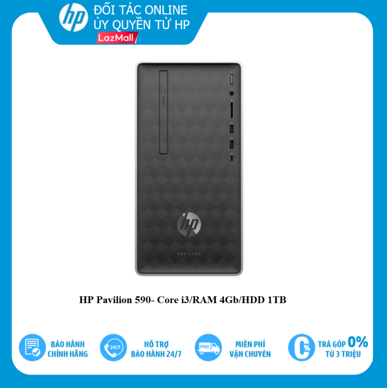 Bảng giá Máy tính để bàn HP Pavilion 590-P0117L-HP/Core i3/RAM 4Gb/1Tb HDD Phong Vũ