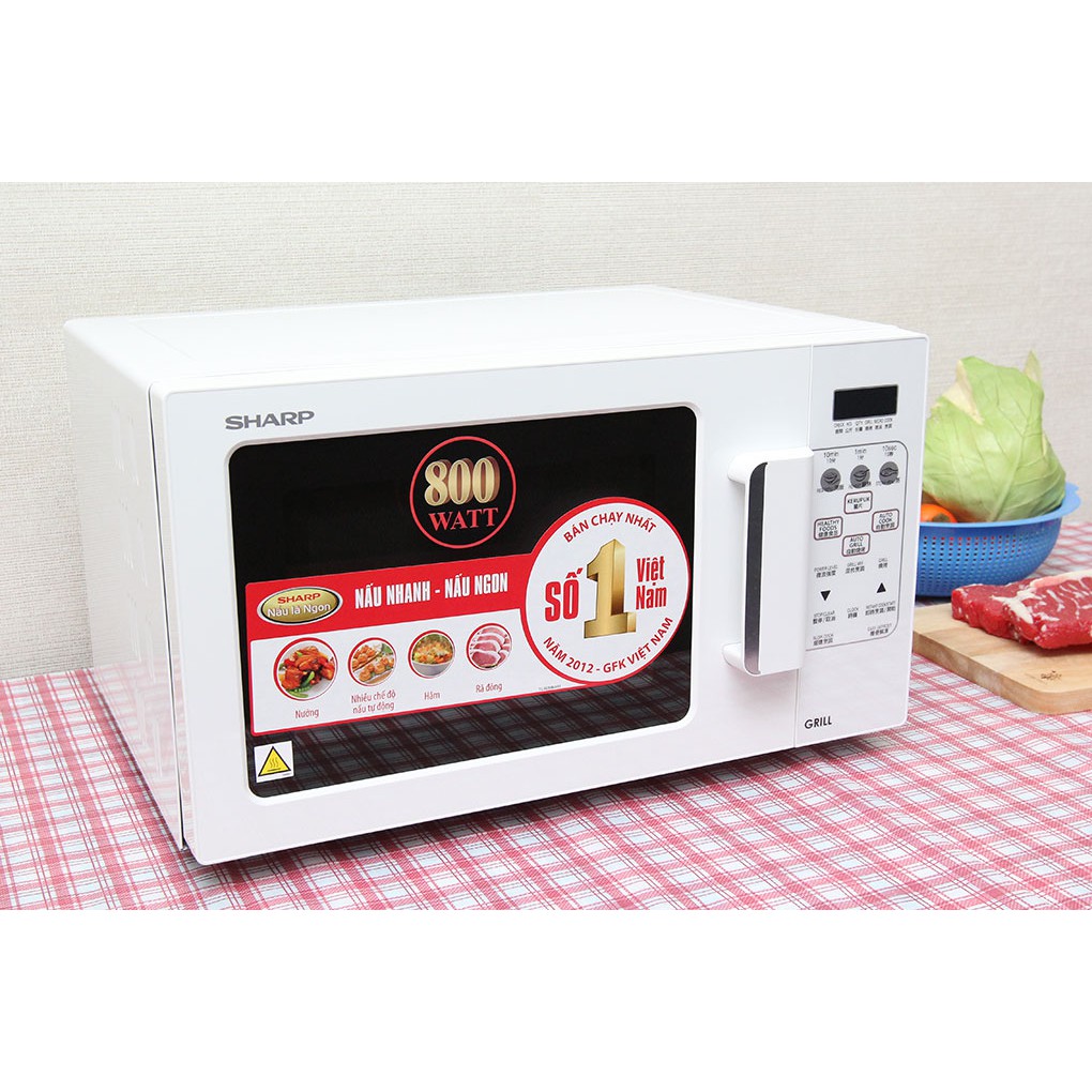 Lò vi sóng Sharp R-678VN(W) 20 lít có nướng Thái Lan (Giá áp dụng giao tại HN, HCM& các tỉnh liên hệ shop)