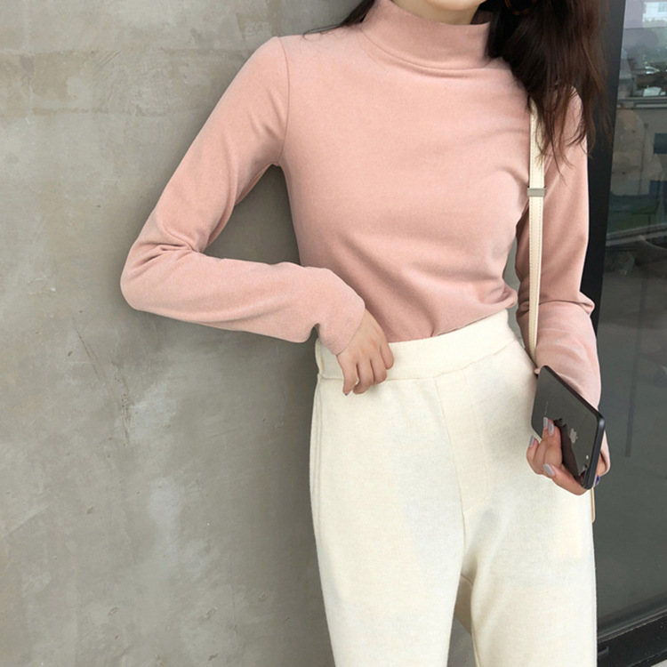 Áo giữ nhiệt nữ cổ 3 phân co giãn 4 chiều, áo thun lạnh body dài tay nhiều màu