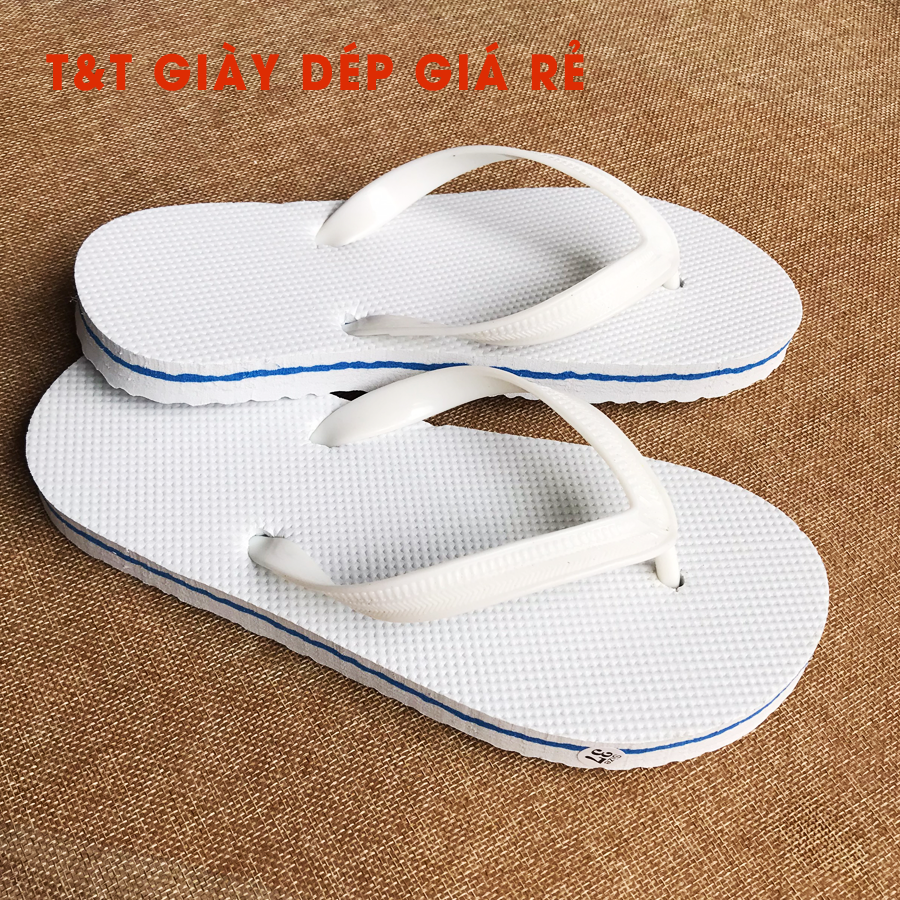 Combo 5 đôi dép quai kẹp_màu trắng