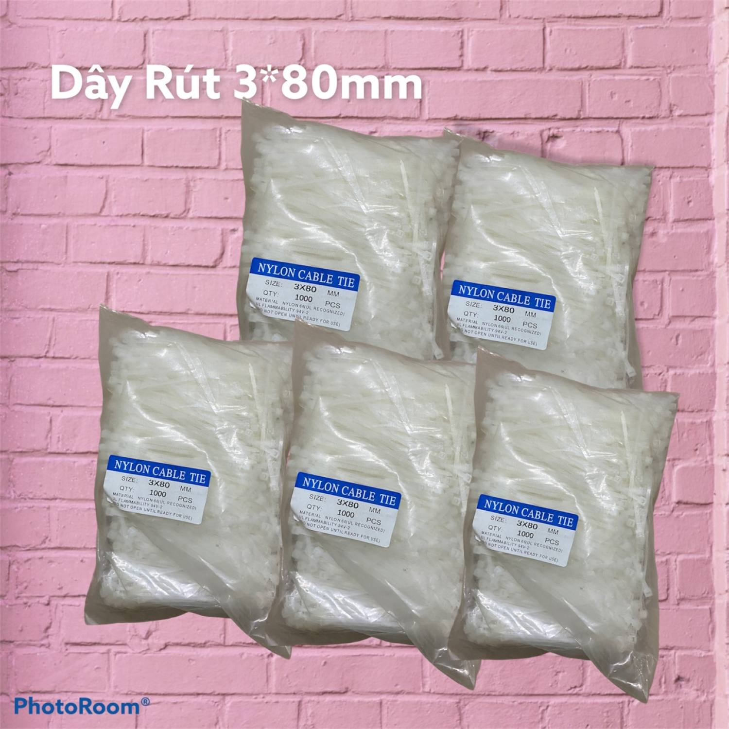 Dây rút nhựa 3*80mm ( ĐÓNG GÓI 1 BỊCH GỒM 1000 SỢI DÂY RÚT )