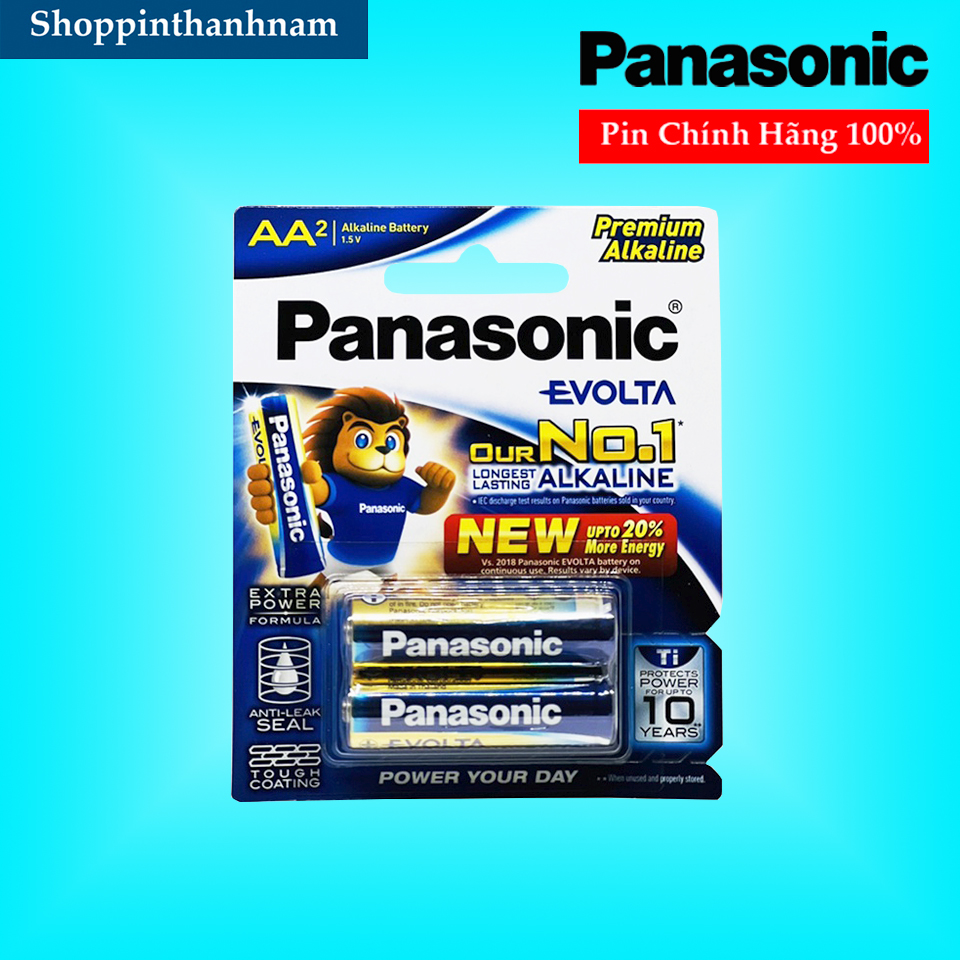 Pin aa panasonic evolta cao cấp lr6eg vỉ 2 viên chính hãng