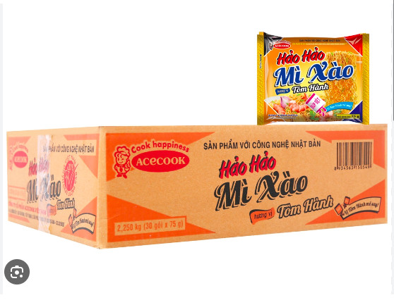 Mì xào Hảo Hảo Tôm Hành 75g ( Thùng 30 gói)