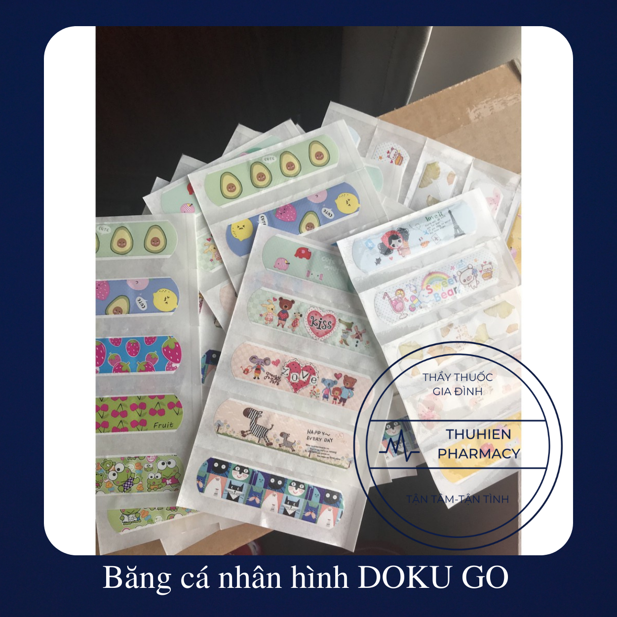 Băng dán cá nhân, urgo hình dễ thương Dokugo 100 miếng