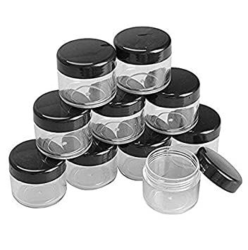10 HỦ NHỰA TRONG SUỐT NẮP ĐEN LOẠI  8gr đến 10gr  , 10 hủ nhựa tròn trong suốt nhỏ dài 8 - 10gr nắp đen hoặc trong suốt