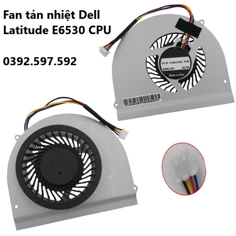 Quạt tản nhiệt Dell Latitude E6530 CPU | 6530 (Fan tản nhiệt nhanh - Vận hành êm)