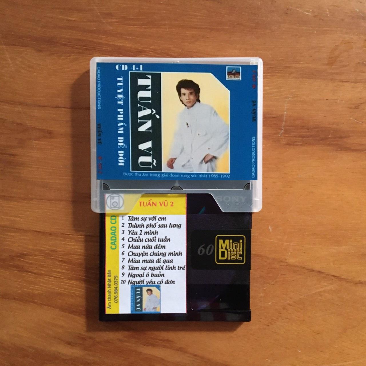 [MDCD] Bộ 4 Đĩa MD Tuấn Vũ TTCD - Đĩa MD Mini Disc Nhạc Vàng
