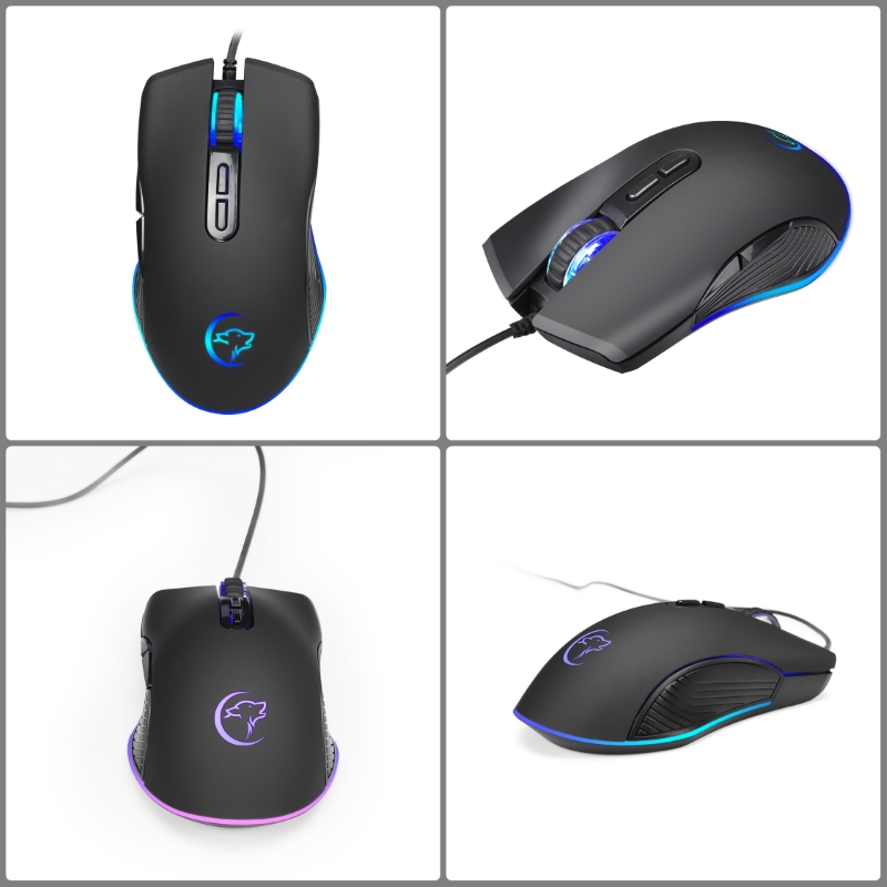 Ergonomic Rgb Gaming Mouse T70 7200Dpi to Prevent Wrist Fatigue for Laptop Computers