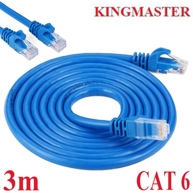 [HCM]DÂY MẠNG UTP CAT6 KINGMASTER BẤM SẴN 2 ĐẦU DÀI 3M