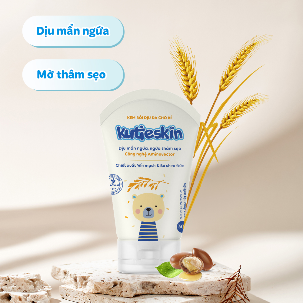 Kutieskin 30gr - Kem mẩn ngứa – hăm  ( muỗi đốt côn trùng cắn)