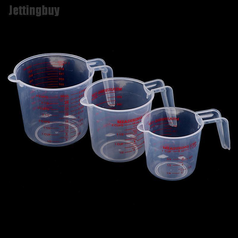Jettingbuy Cốc Đo Lường Trong Suốt Bằng Nhựa Đĩa Mesure 250/500/1000Ml Cân Chất Lỏng Bằng Nhựa