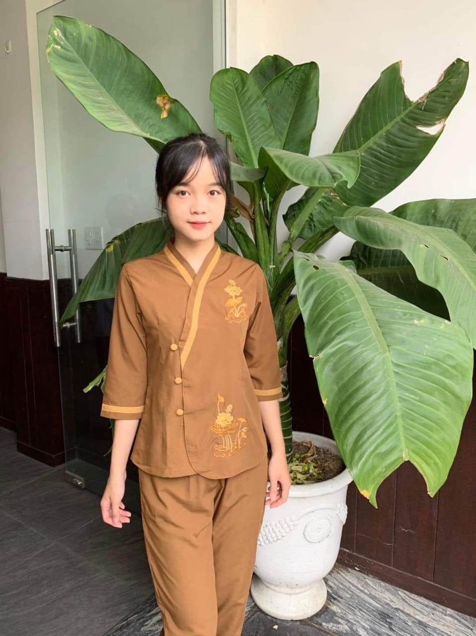 BỘ ĐỒ LAM ĐI CHÙA # MẪU TIM VIỀN DÀNH CHO NỮ