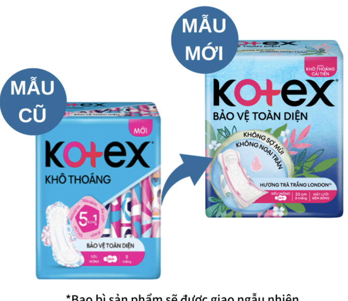 Băng vệ sinh Kotex khô thoáng siêu mỏng cánh 8 miếng