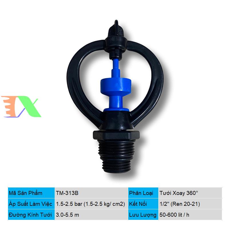 Head watering rotating spray rain lace 21 tm-313, nozzles watering fanned 360 °, Holder cap beetle automatic watering