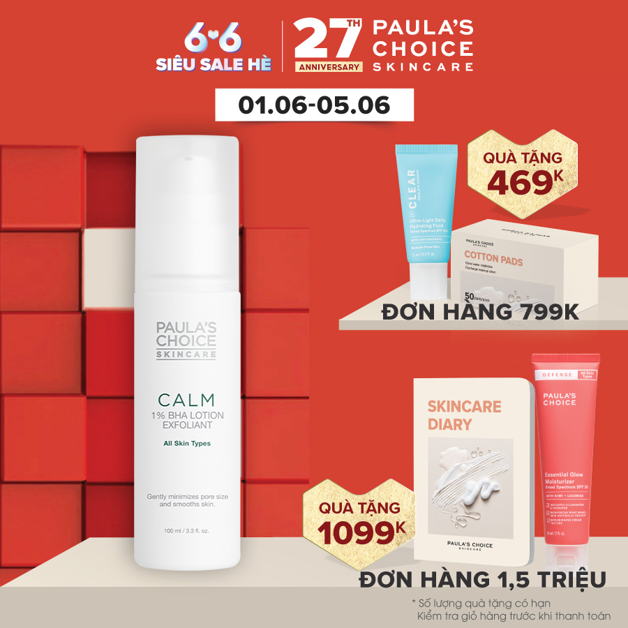 Lotion tẩy da chết dịu nhẹ cho da nhạy cảm Paula’s Choice 1% BHA Exfoliant 100ml
