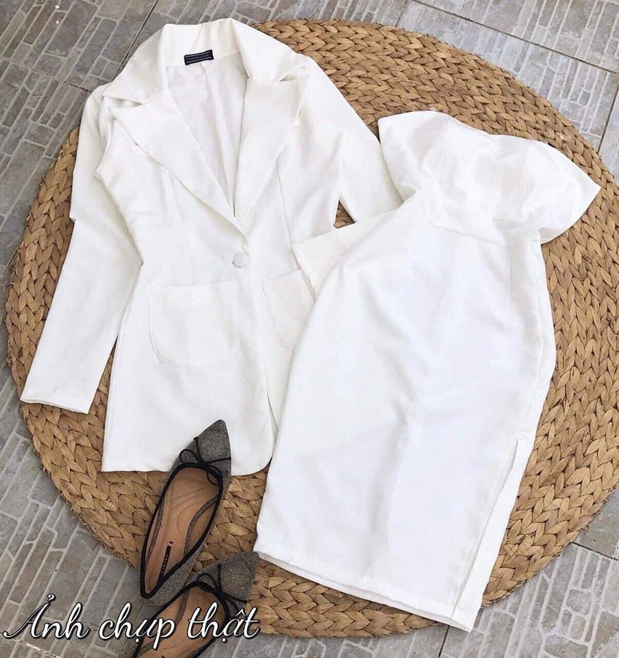 Sét áo khoác+đầm cúp ngực có mút HMCNCM6
