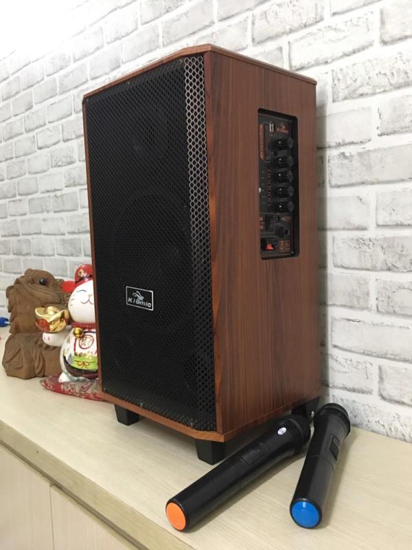 Loa kéo di động karaoke Kiomic K88, 2 mic thùng gỗ hát siêu hay