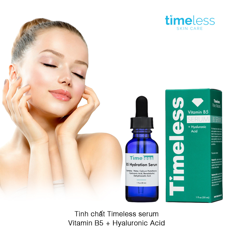 Serum phục hồi da Timeless Vitamin B5 + Hyaluronic Acid 30ml Phục Hồi Da Cấp Ẩm