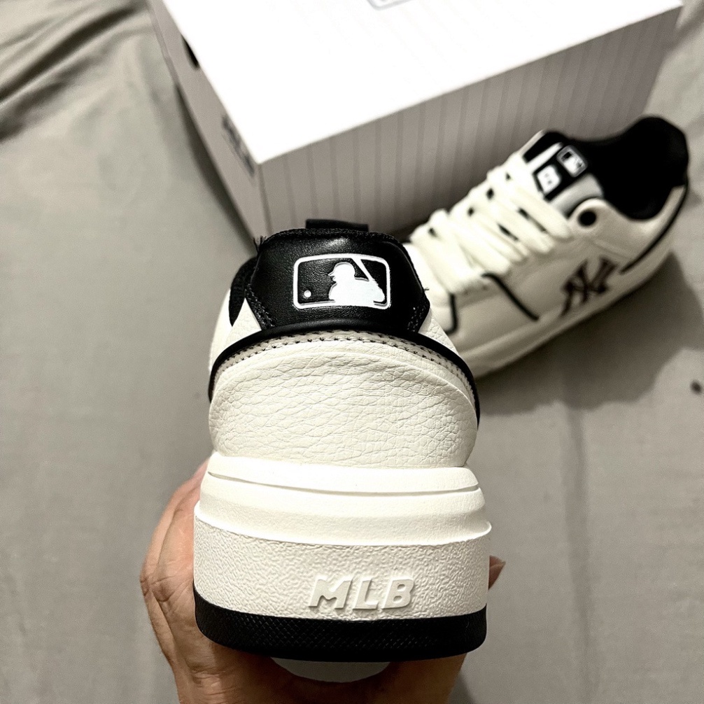 Giày MLB NY Chunky Liner nam nữ màu trắng đen chuẩn Sc Full Box - Giày thể thao sneaker độn đế tăng chiều cao hot 2022