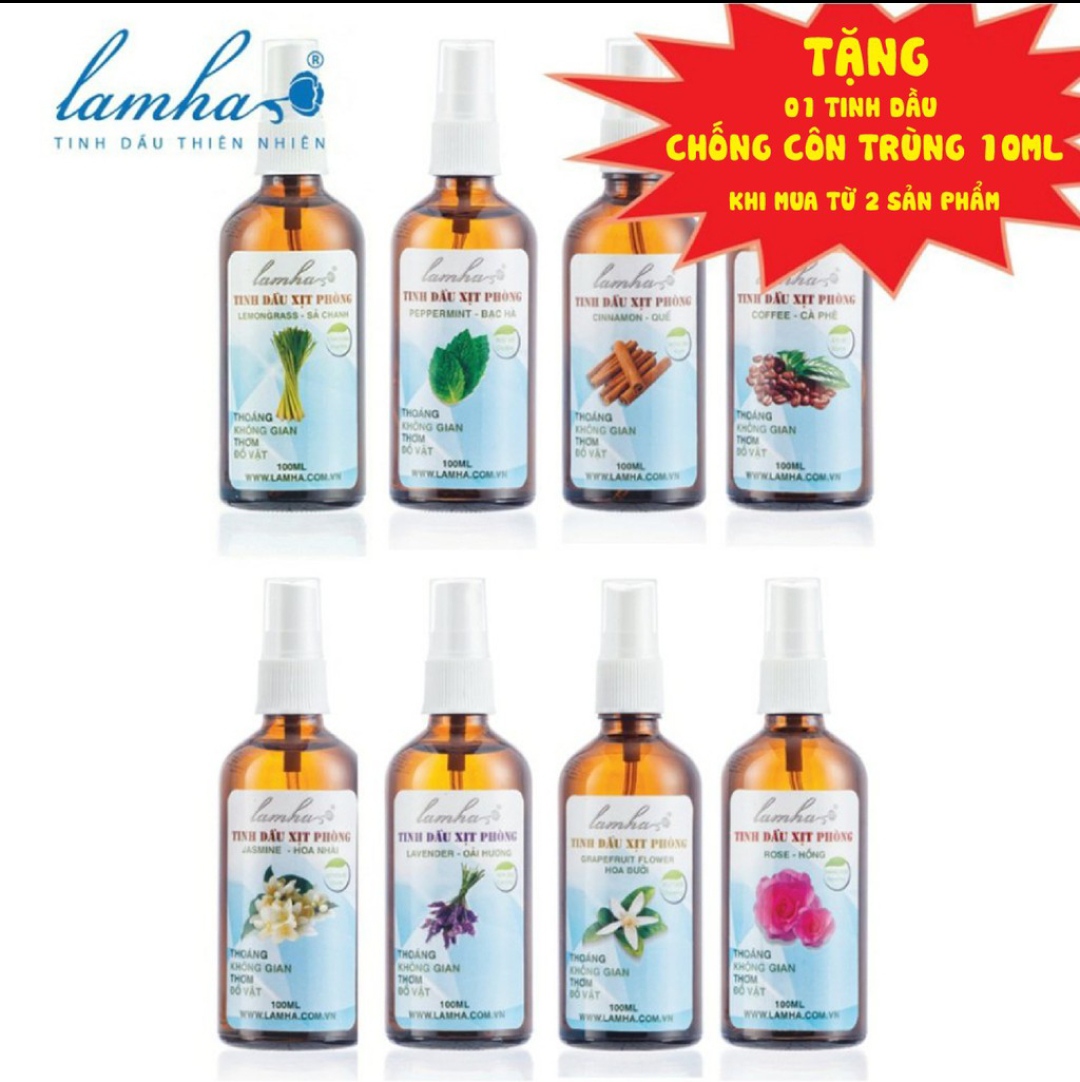 Xịt phòng tinh dầu Quế 100ml Lam Hà