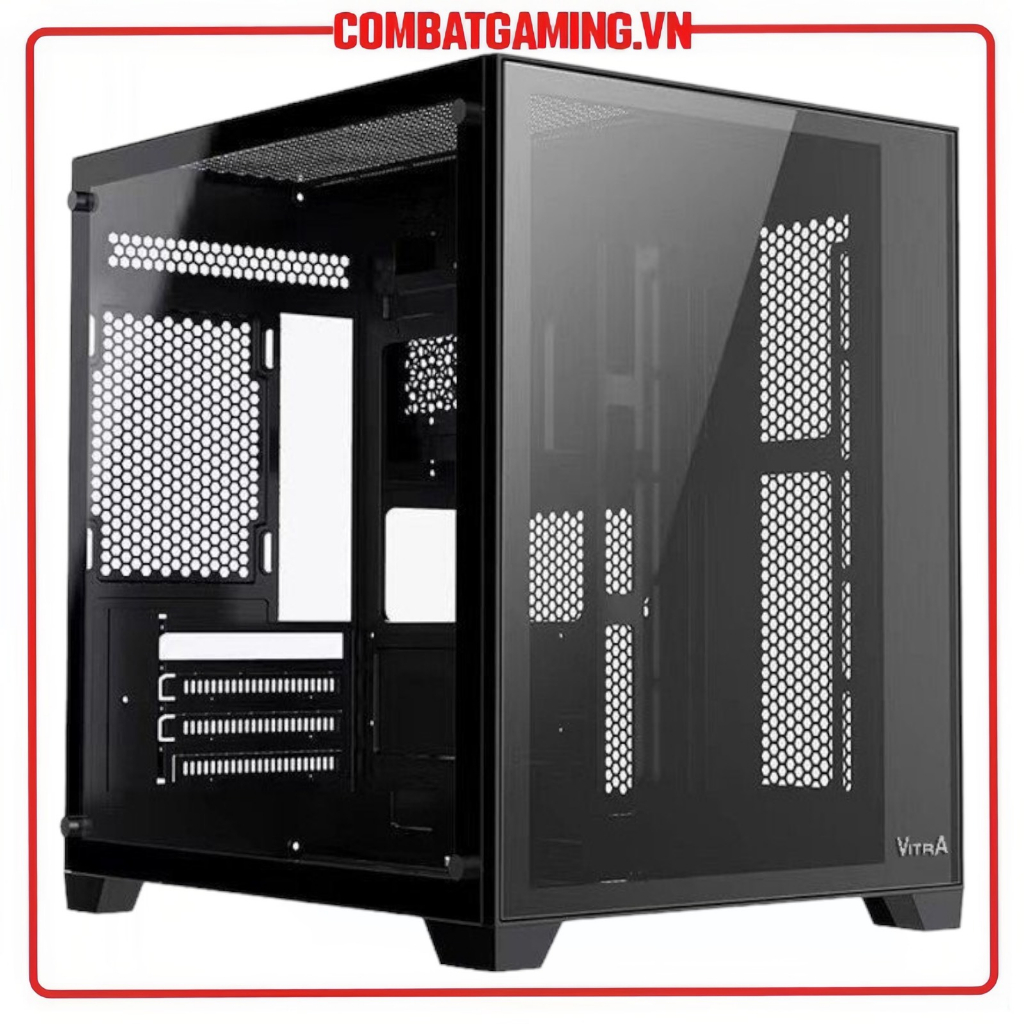 Vỏ Máy Tính Case Vitra Crystal S1 Lite Black/White/Pink (RAD240)
