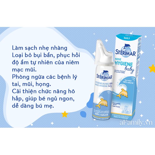 [HCM] Xịt cá heo muối biển Sterimar cá heo Pháp 100ml.