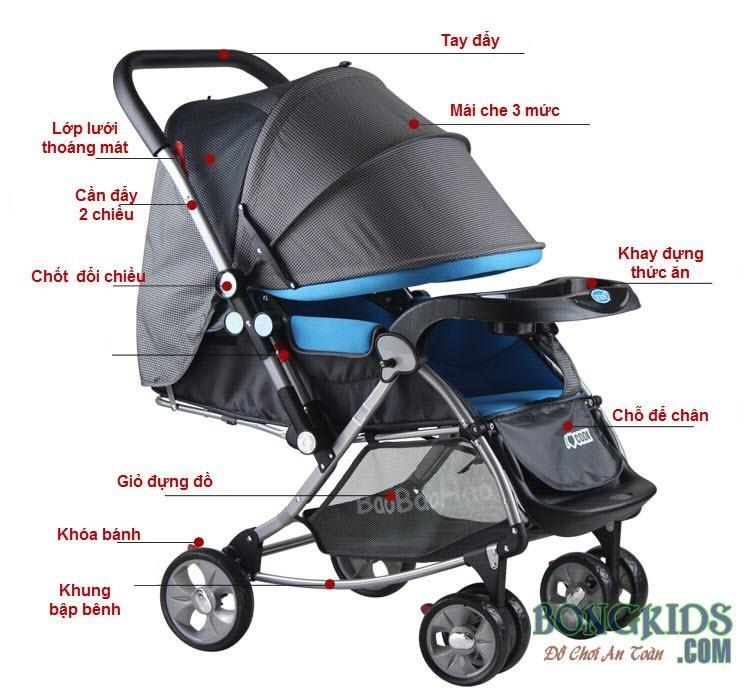 Xe đẩy em bé đa năng bập bênh BBH 720W