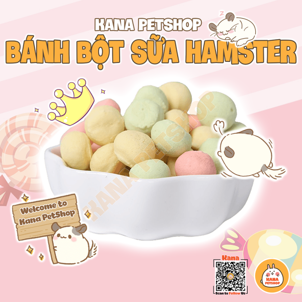 [HCM]Bánh Bột Sữa Hamster 🐹FREESHIP🐹 Bánh Mài Răng Macaron Thức ăn Hamster ...