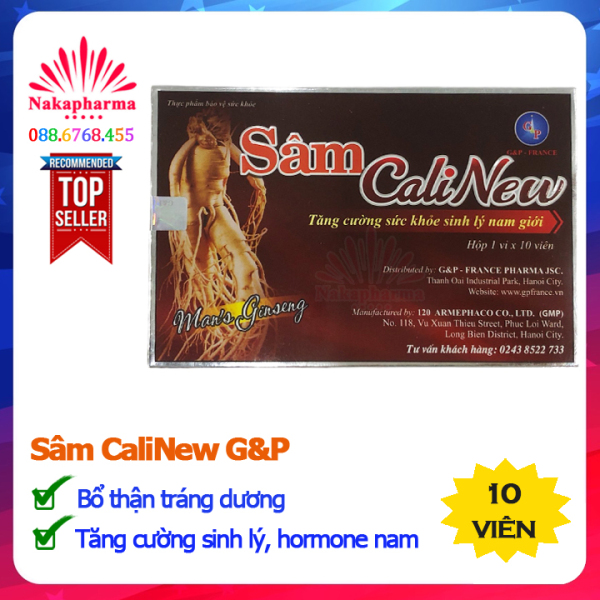 Sâm Calinew G&P (Caliperu GP mẫu mới) – Giúp bổ thận tráng dương, tăng sinh lý phái mạnh, tăng hormone nam, ngừa mãn dục sớm - Sâm Cali New (Cali Peru) giá rẻ