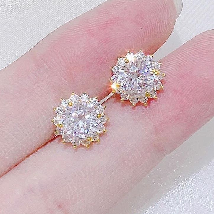 Beautiful women earrings pearl earrings lovely women stud earrings crystal earrings high grade diamond stud earrings 24k gold earrings wedding jewelry fashion jewelry Gado b3337 white gold plated sterling silver stud earrings-no black promise