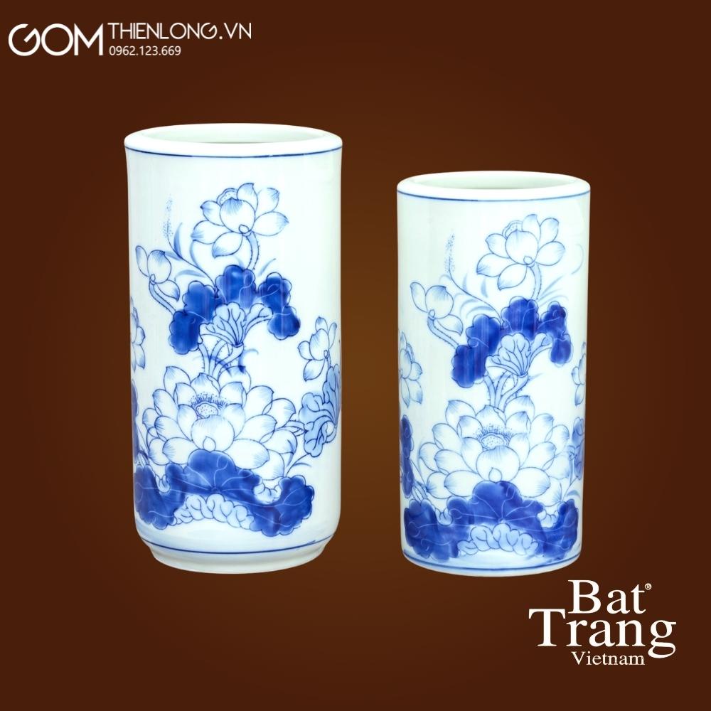 Bộ đồ thờ bát tràng men lam | hàng kỹ nghệ nhân | bát hương - đồ thờ bát tràng chính hãng | gốm thiên long