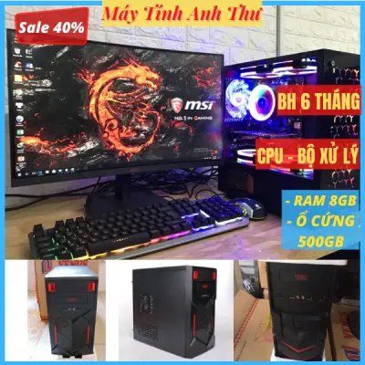 Máy Bàn Vi Tính Chơi Game, Học Tập, Làm Việc, Bộ Máy Tính RAM 8gb Ổ Cứng 500gb Có Cài Sẵn Game Và Phần Mềm Cấu Hình Siêu Mượt Chơi Mạnh