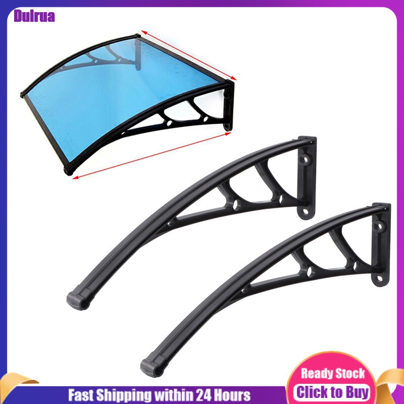 Dulrua Outdoor Balcony Awning Support Bracket Door Window Eaves Awning Holder - 3mm Bracket Slot Width