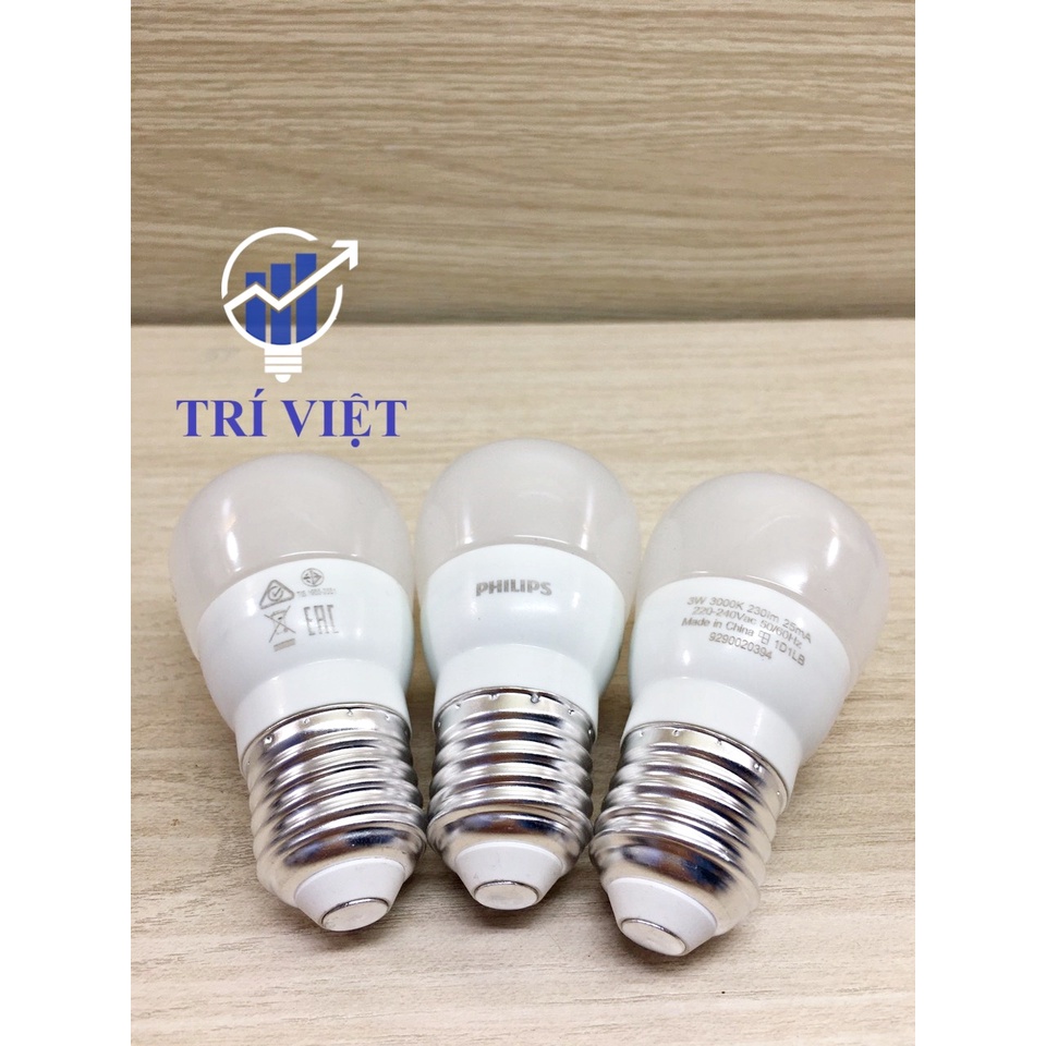 Bóng Đèn Ledbulb Philips 3W - 5W - 9W Đuôi E27 3000K (Ánh sáng vàng) / 6500K (Ánh sáng trắng)