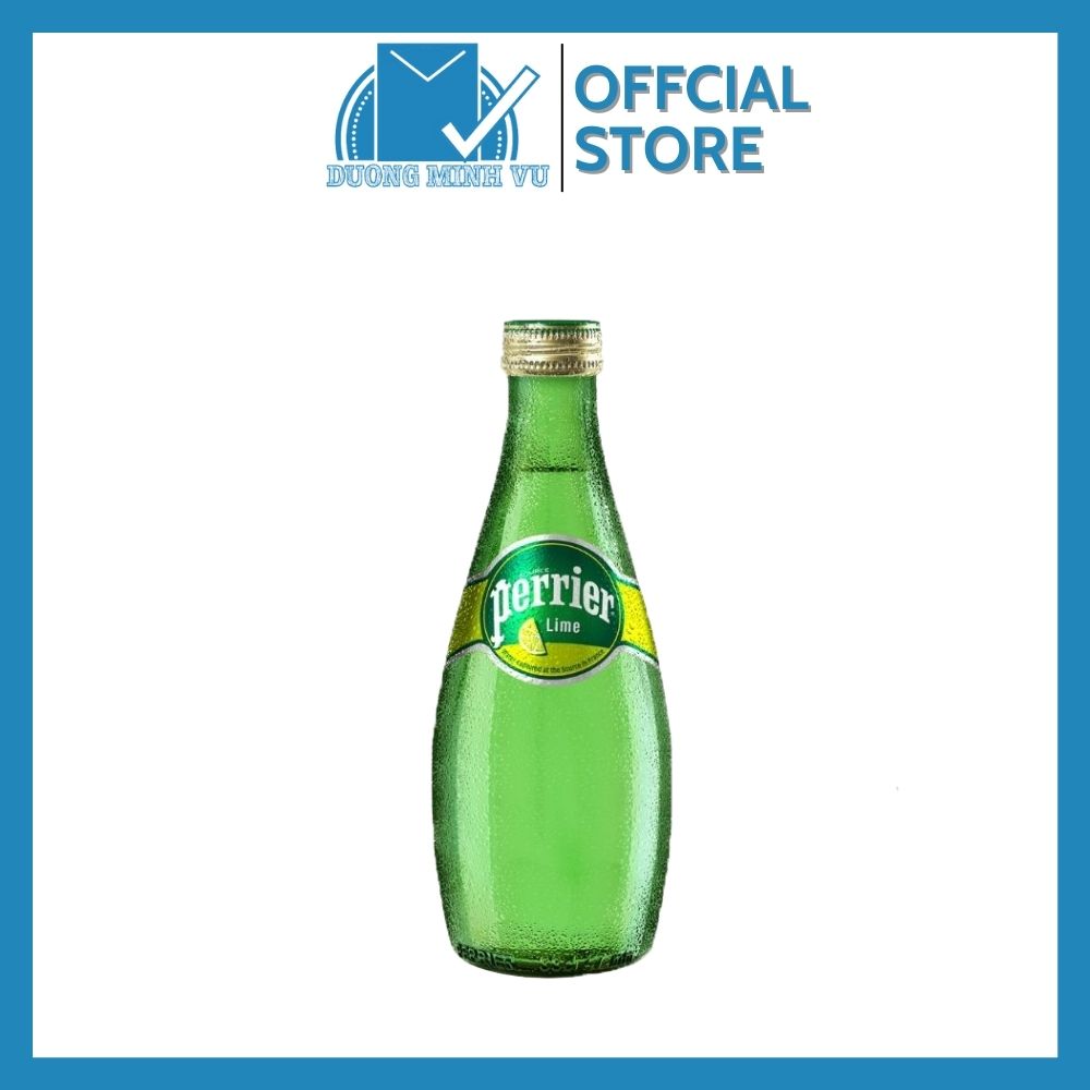 Nước khoáng hương chanh xanh chai thủy tinh Perrier Lime 33cl