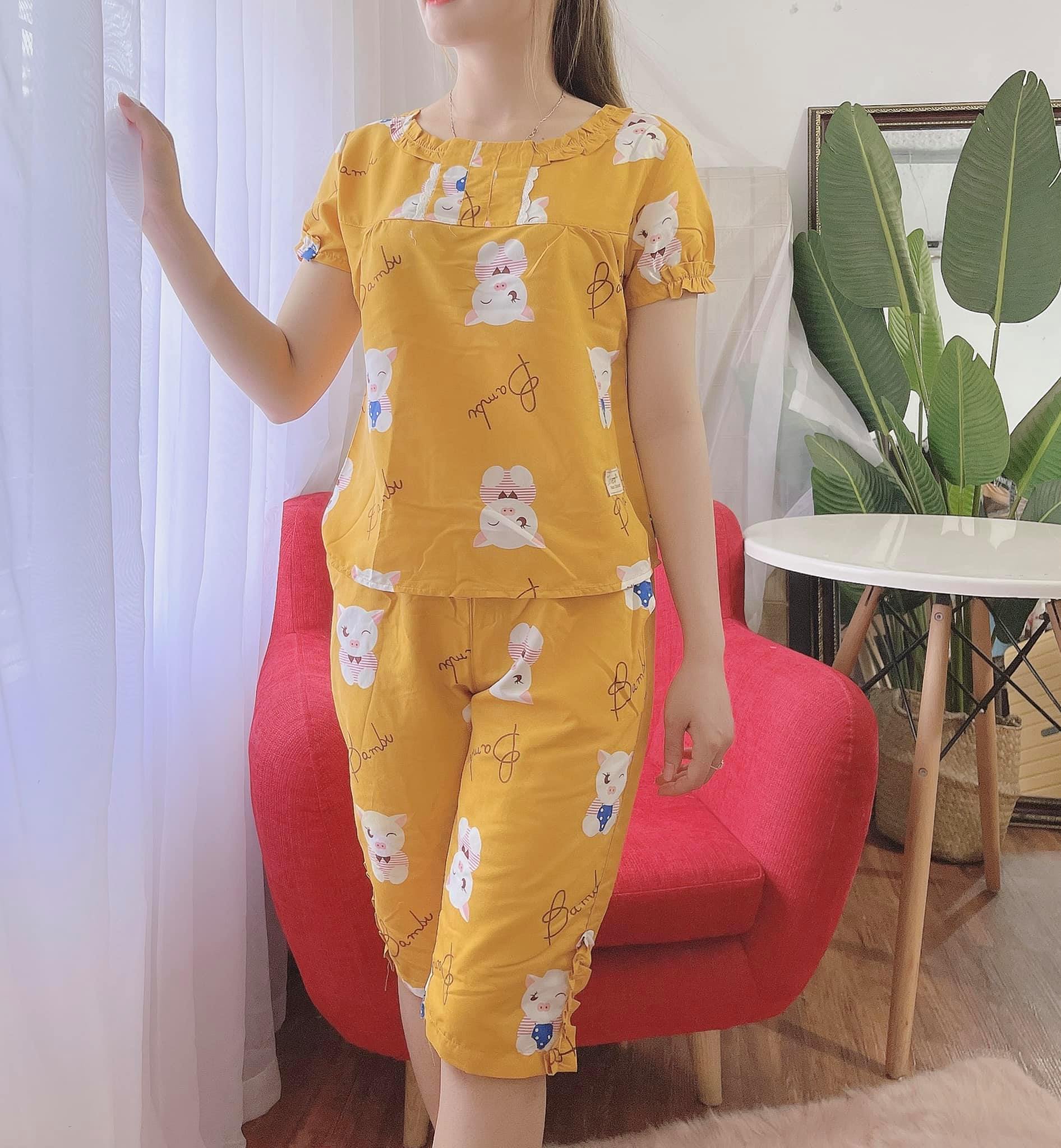 Đồ Bộ Mặc Nhà Lửng Chất Kate Thái