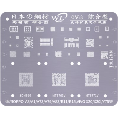 Vỉ làm chân OV:3 Full IC Oppo A3/A1/A73/A79/A83/R11/R15 - Vivo X20/X20I/Y75
