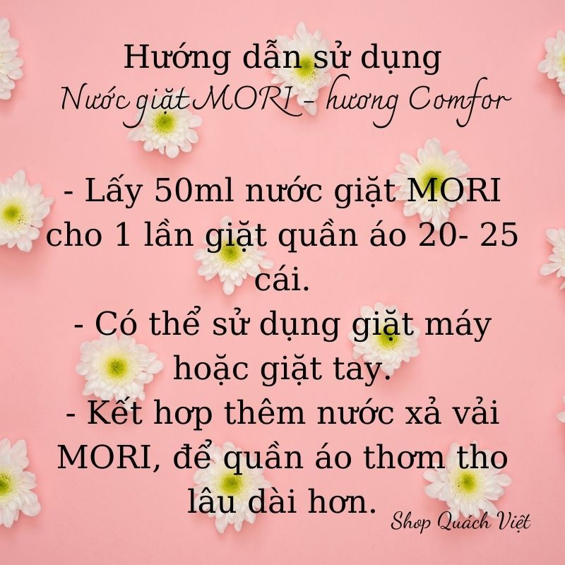 Nước giặt cao cấp MORI hương Comf, dung tích 2L