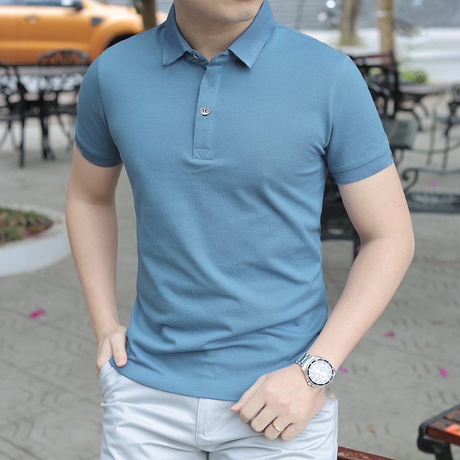 Áo thun POLO nam vải thun lanh cao cấp