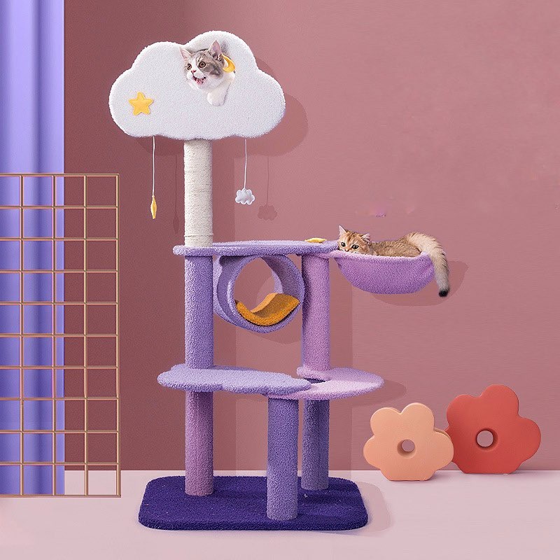 Trụ Cào Móng Kèm Ổ Cho Mèo- Cattree Cho Mèo Siêu Đẹp- Giá Rẻ