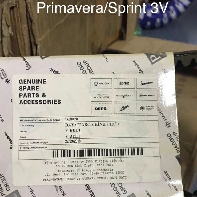 Dây curoa xe Vespa Primavera/ Sprint 3V