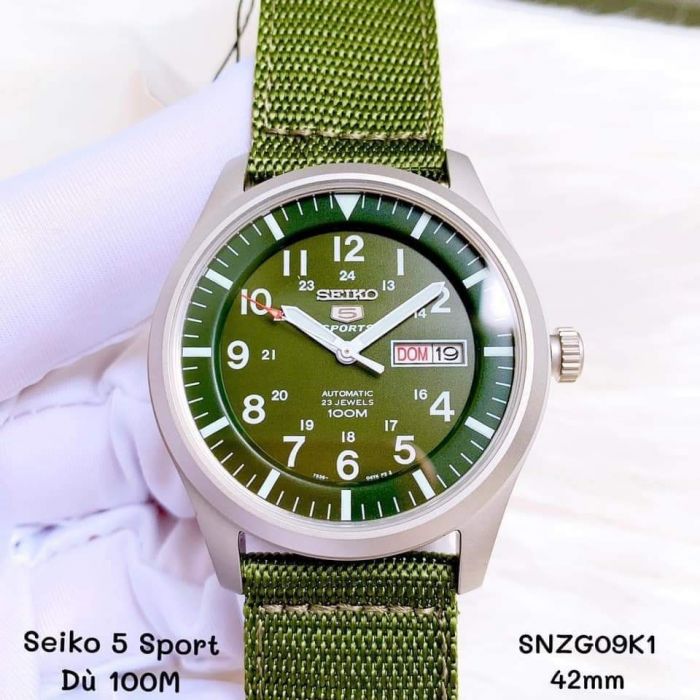 Đồng hồ thời trang nam Seiko 5 Automatic Quân Đội - Size 42mm - MixASale